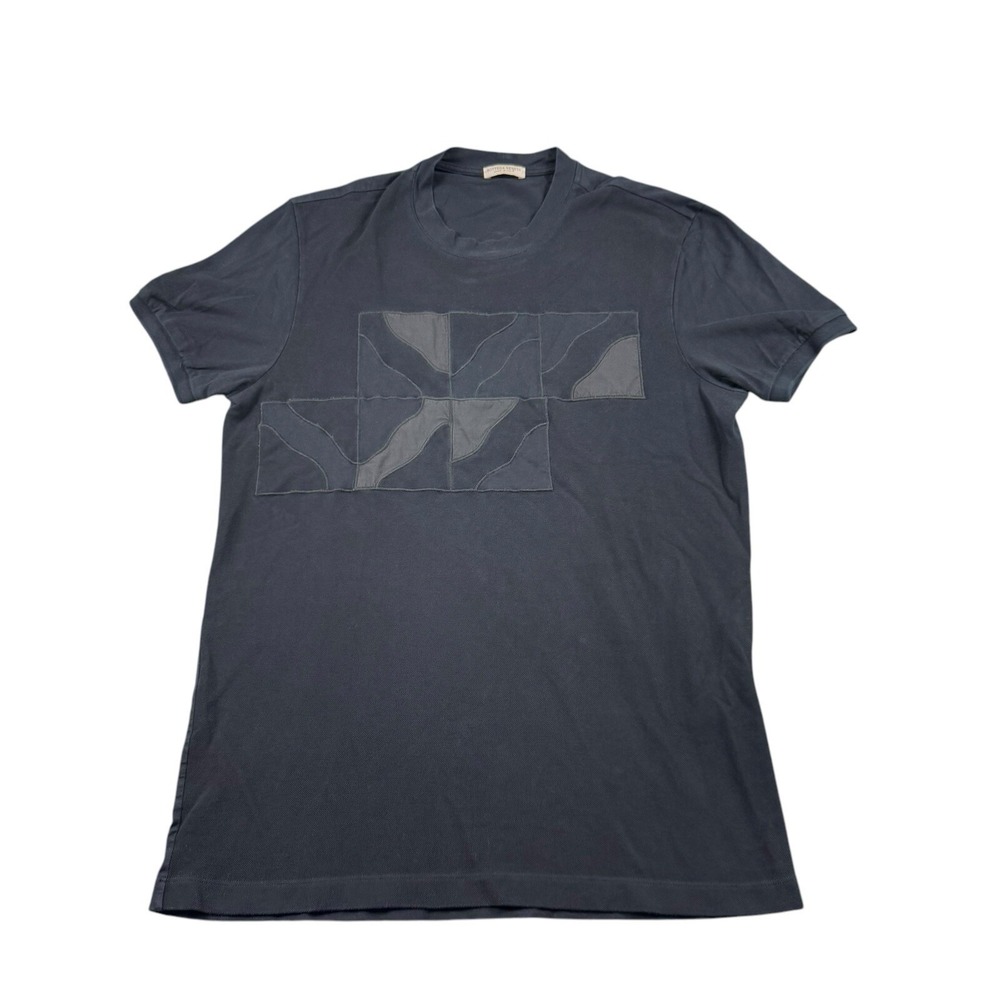 Bottega Veneta Black Embroidered Patchwork Cotton T-Shirt Mens Size 50 EU M